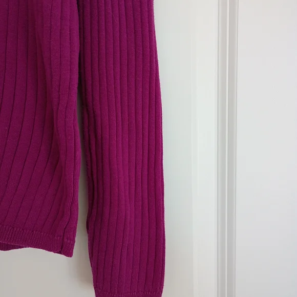 Talbots Fuchsia Ribbed Turtleneck Sweater - Picture 5 of 6